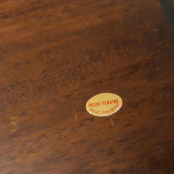 Sere Mid-Century Modern Japan Hard Wood Tray with Decorative Green Tiles - Picture 6 of 6